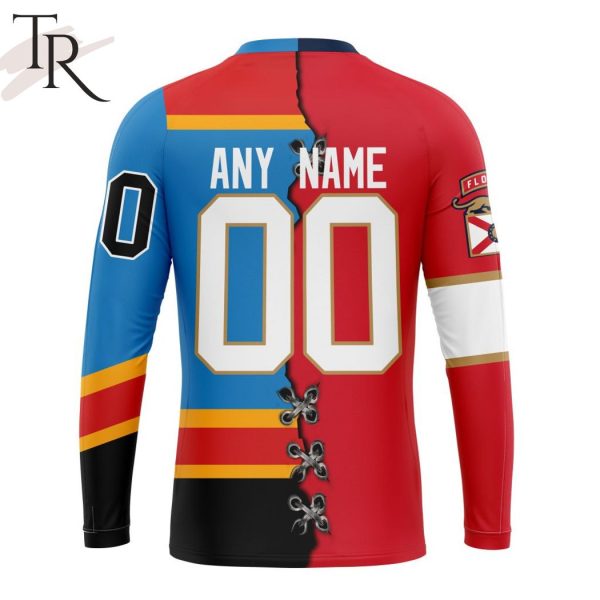 NHL Florida Panthers Special Home Mix Reverse Retro Personalized Kits Hoodie