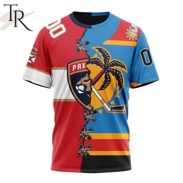 NHL Florida Panthers Special Home Mix Reverse Retro Personalized Kits Hoodie