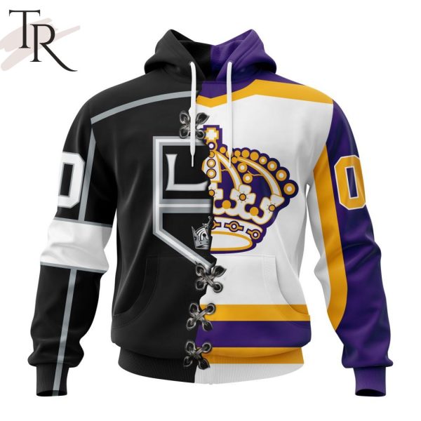 NHL Los Angeles Kings Special Home Mix Reverse Retro Personalized Kits Hoodie