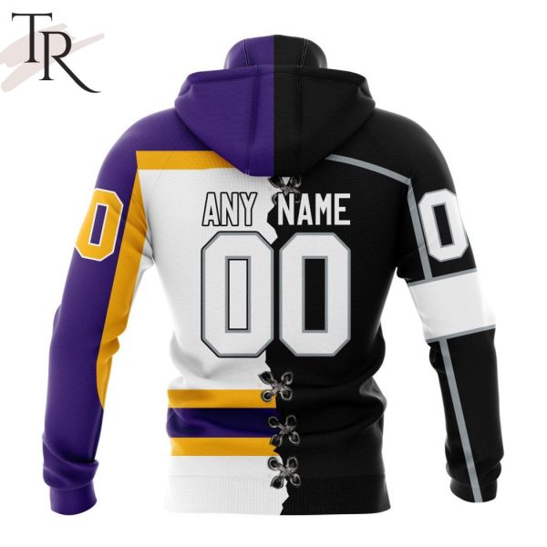 NHL Los Angeles Kings Special Home Mix Reverse Retro Personalized Kits Hoodie