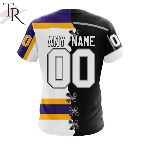 NHL Los Angeles Kings Special Home Mix Reverse Retro Personalized Kits Hoodie