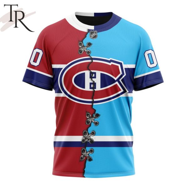 NHL Montreal Canadiens Special Home Mix Reverse Retro Personalized Kits Hoodie
