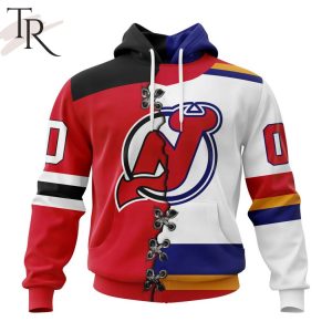 NHL New Jersey Devils Special Home Mix Reverse Retro Personalized Kits Hoodie
