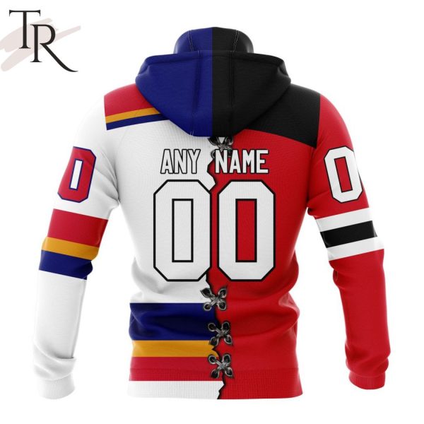 NHL New Jersey Devils Special Home Mix Reverse Retro Personalized Kits Hoodie