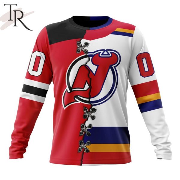 NHL New Jersey Devils Special Home Mix Reverse Retro Personalized Kits Hoodie