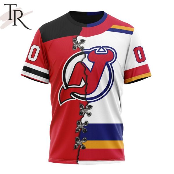 NHL New Jersey Devils Special Home Mix Reverse Retro Personalized Kits Hoodie