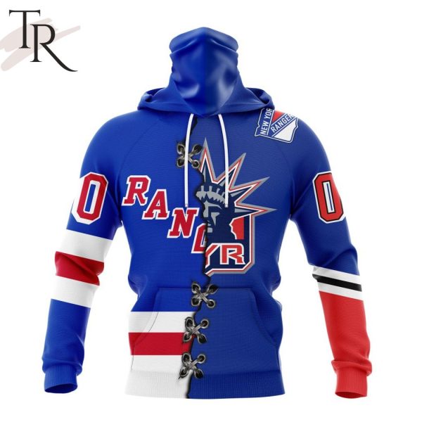 NHL New York Rangers Special Home Mix Reverse Retro Personalized Kits Hoodie