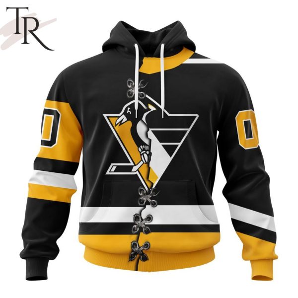 NHL Pittsburgh Penguins Special Home Mix Reverse Retro Personalized Kits Hoodie