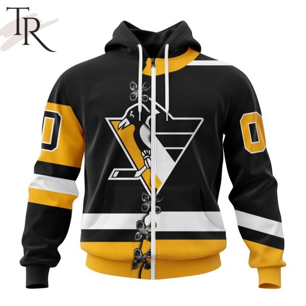 NHL Pittsburgh Penguins Special Home Mix Reverse Retro Personalized Kits Hoodie