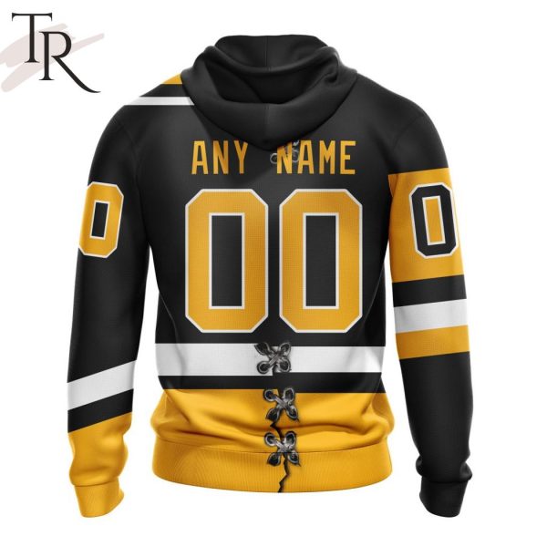 NHL Pittsburgh Penguins Special Home Mix Reverse Retro Personalized Kits Hoodie