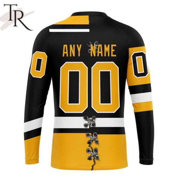 NHL Pittsburgh Penguins Special Home Mix Reverse Retro Personalized Kits Hoodie