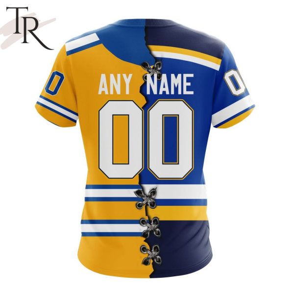 NHL St. Louis Blues Special Home Mix Reverse Retro Personalized Kits Hoodie