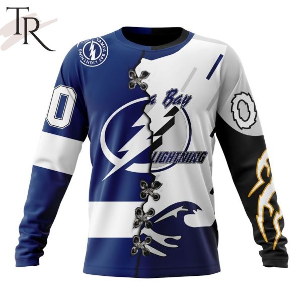 NHL Tampa Bay Lightning Special Home Mix Reverse Retro Personalized Kits Hoodie