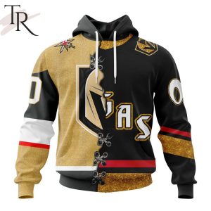 NHL Vegas Golden Knights Special Home Mix Reverse Retro Personalized Kits Hoodie