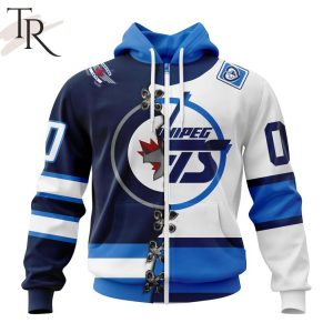 NHL Winnipeg Jets Special Home Mix Reverse Retro Personalized Kits Hoodie