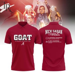 Thank You Nick Saban Coach 17 Seasons At Alabama Polo Shirt