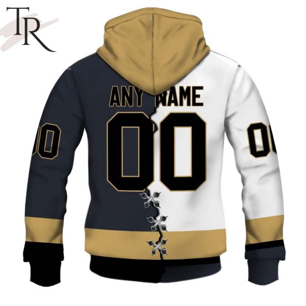 Personalized Trenton Golden Hawks Mix Assistant Captain Jersey Style Hoodie
