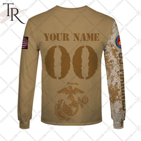 Personalized NHL Buffalo Sabres Marine Corps Camo Hoodie