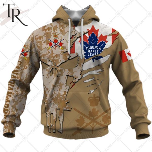 Personalized NHL Toronto Maple Leafs Marine Corps Camo Hoodie