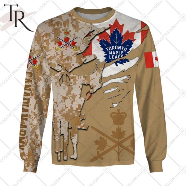 Personalized NHL Toronto Maple Leafs Marine Corps Camo Hoodie