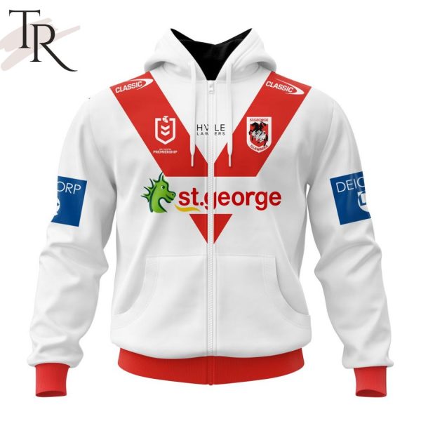 NRL St. George Illawarra Dragons Personalized 2024 Home Kits Hoodie