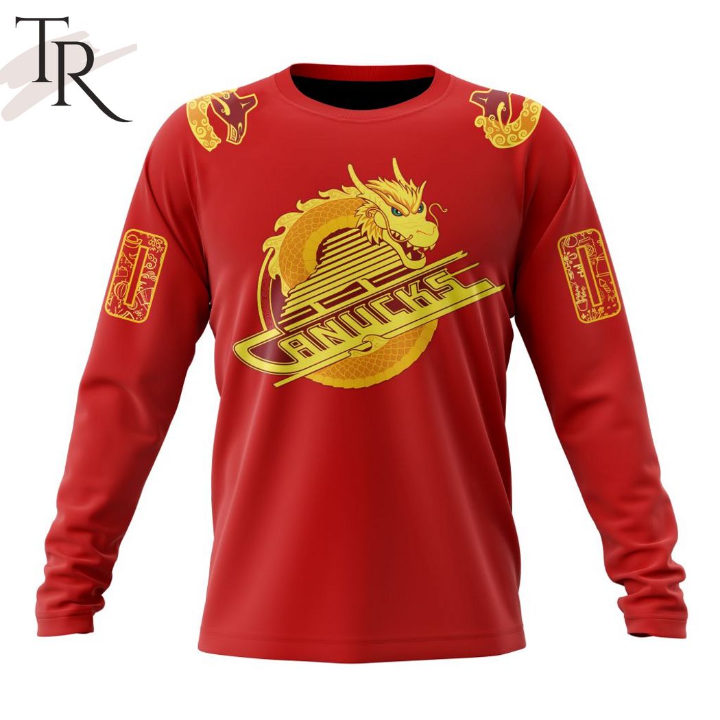 NHL Vancouver Canucks Special 2024 Lunar New Year Personalized Kits Hoodie