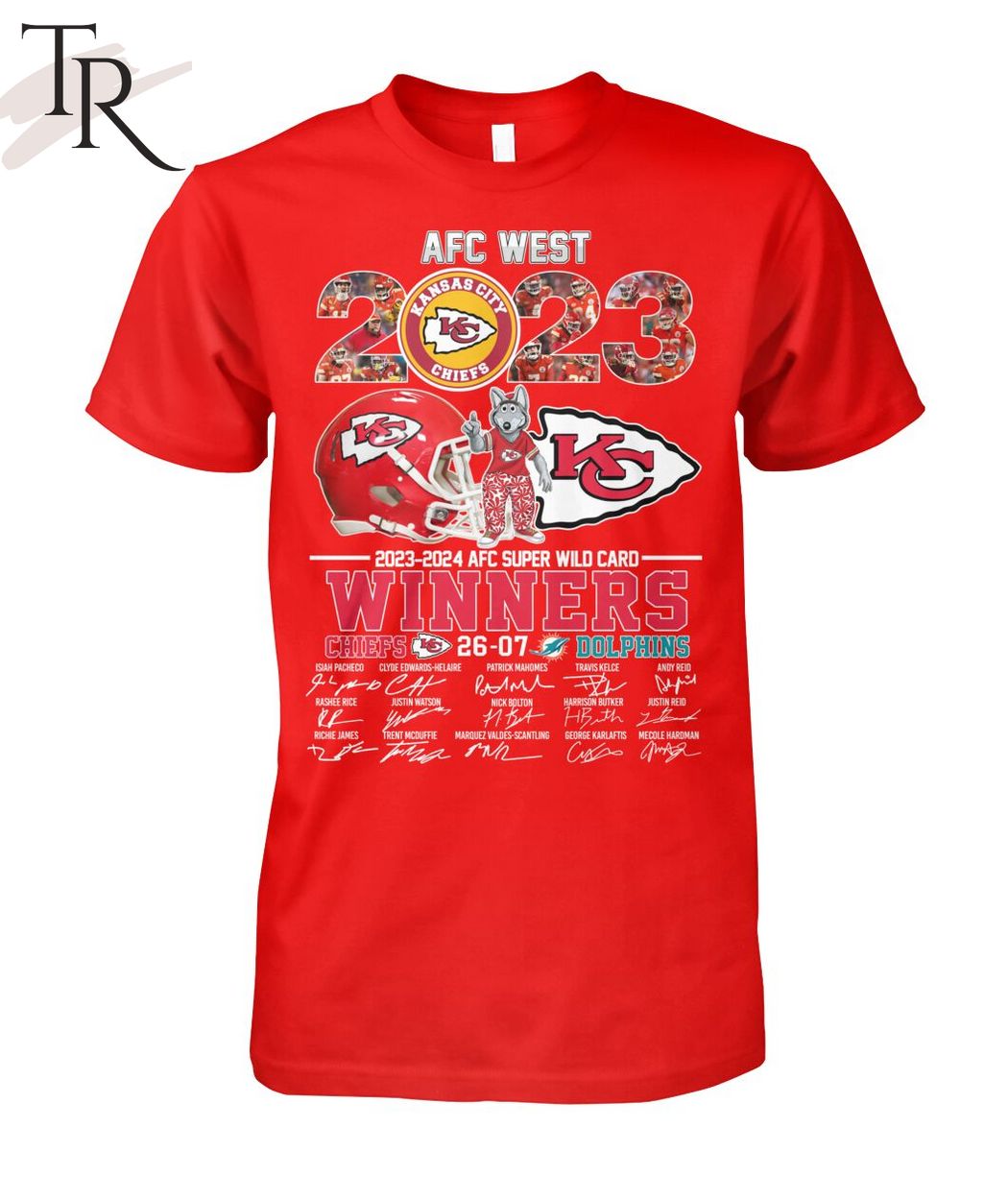 2023 - 2024 AFC Super Wild Card Winners Kansas City Chiefs 26 - 07 Miami Dolphins T-Shirt