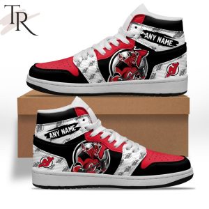 NHL New Jersey Devils Special Team Mascot Design Air Jordan 1, Hightop Sneakers