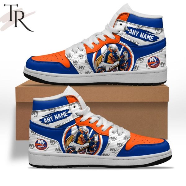 NHL New York Islanders Special Team Mascot Design Air Jordan 1, Hightop Sneakers