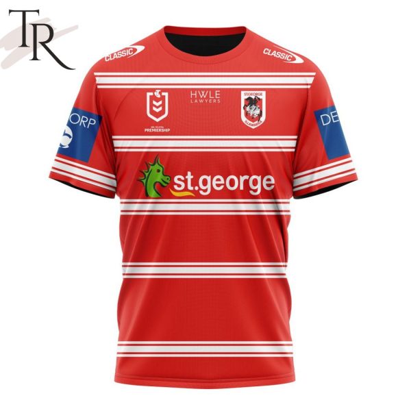 NRL St. George Illawarra Dragons Personalized 2024 Away Kits Hoodie