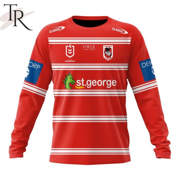 NRL St. George Illawarra Dragons Personalized 2024 Away Kits Hoodie