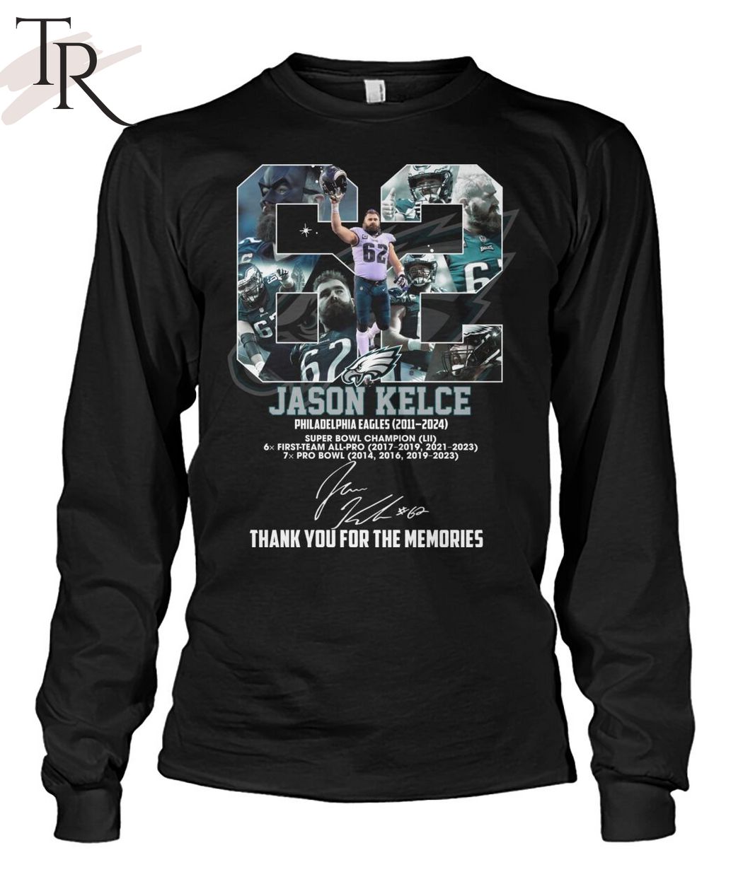 Philadelphia Eagles 2011 - 2024 Jason Kelce Thank You For The Memories T-Shirt