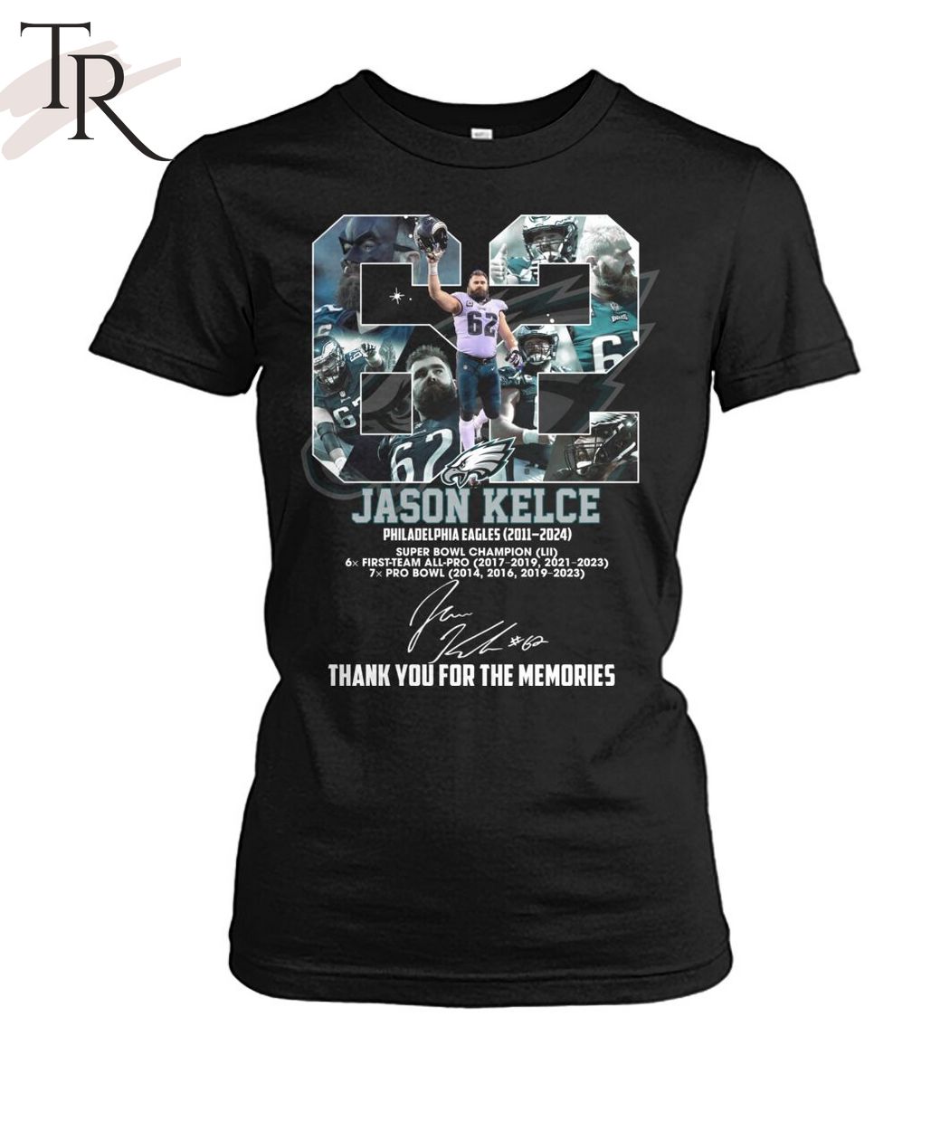 Philadelphia Eagles 2011 - 2024 Jason Kelce Thank You For The Memories T-Shirt