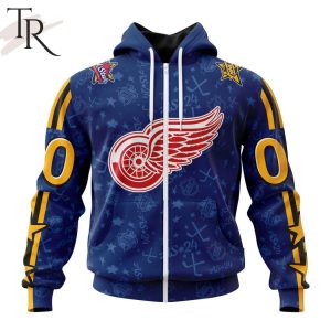 NHL Detroit Red Wings Special 2024 All-Star Game Design Hoodie