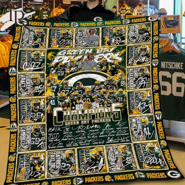 NFL Green Bay Packers 2024 Champions Fleece Blanket