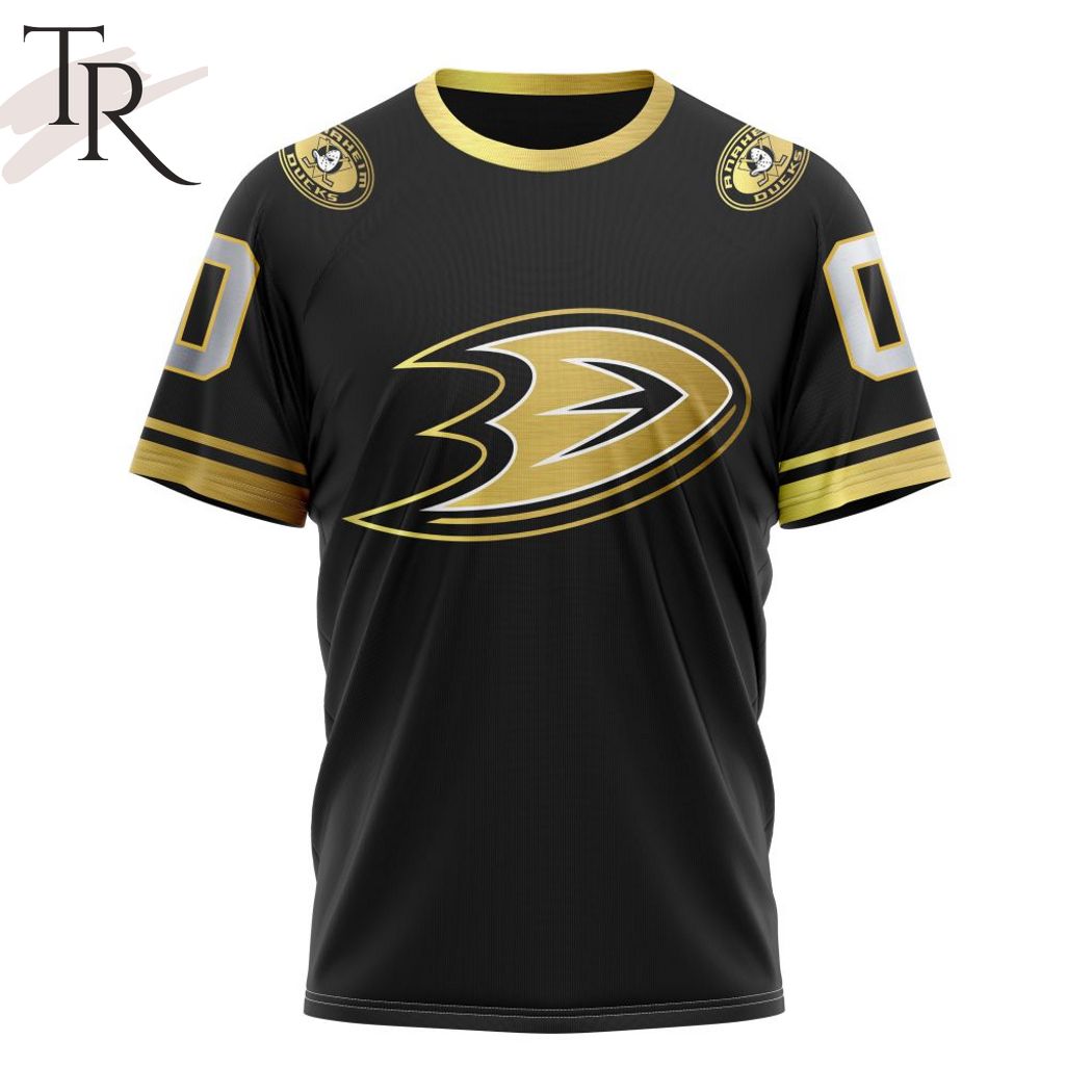 NHL Anaheim Ducks Special Black And Gold Design Hoodie