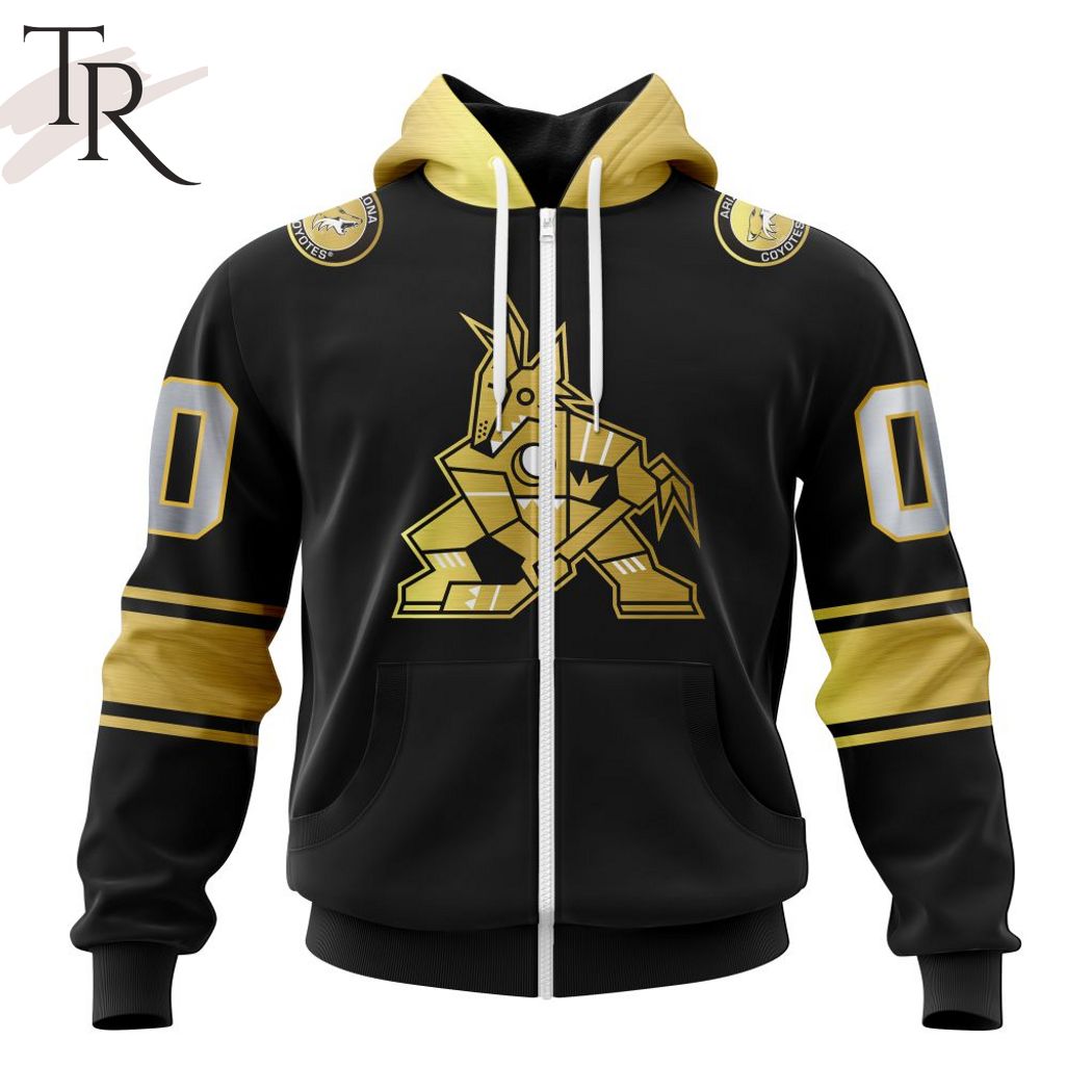 NHL Arizona Coyotes Special Black And Gold Design Hoodie