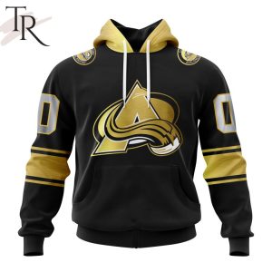 NHL Colorado Avalanche Special Black And Gold Design Hoodie