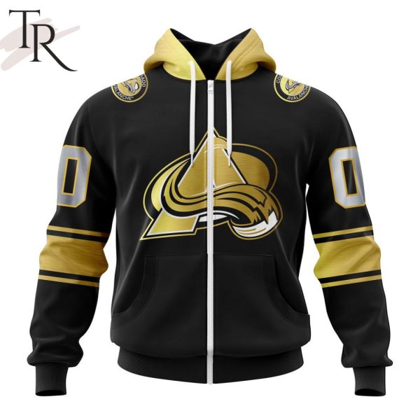 NHL Colorado Avalanche Special Black And Gold Design Hoodie