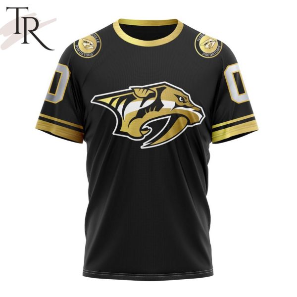 NHL Nashville Predators Special Black And Gold Design Hoodie