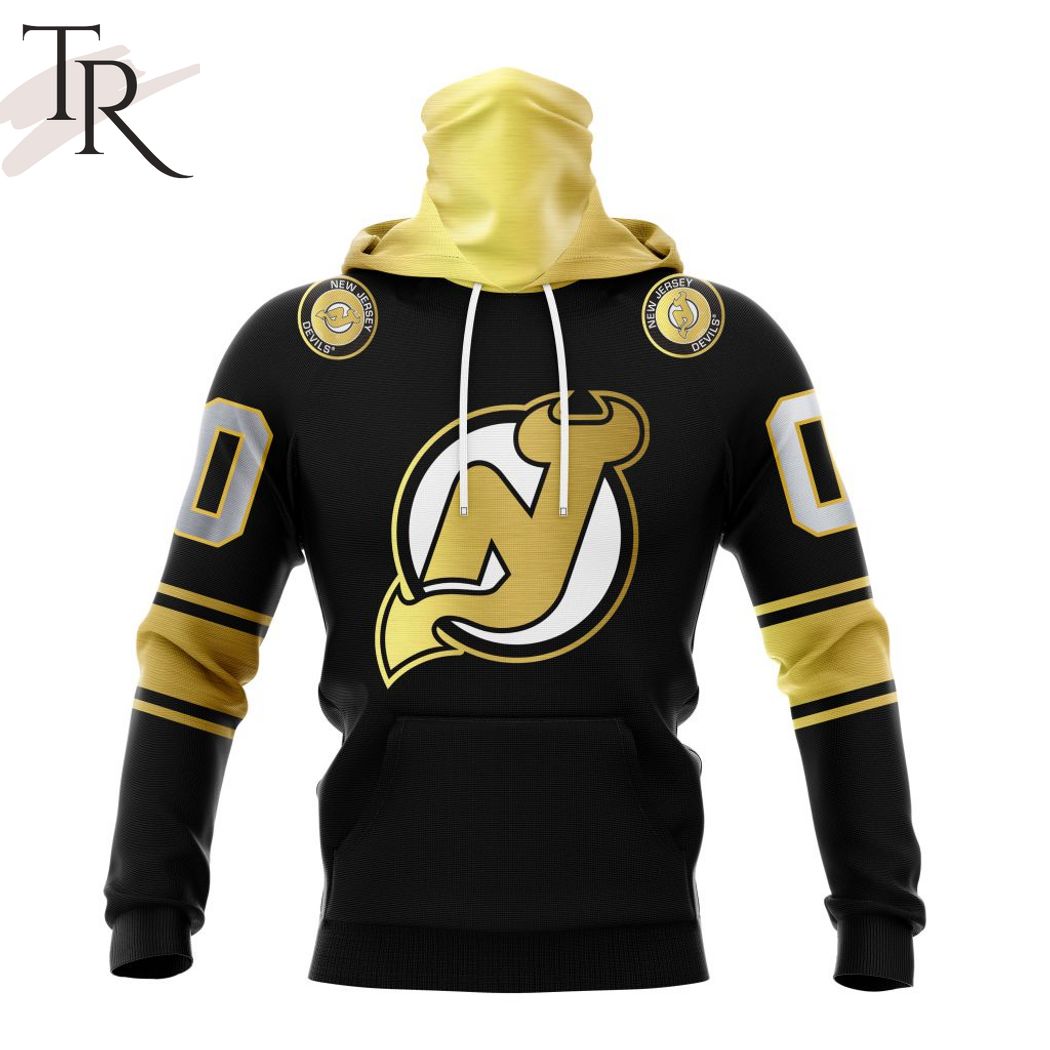 NHL New Jersey Devils Special Black And Gold Design Hoodie