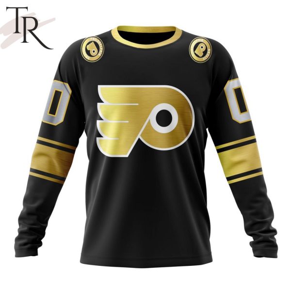 NHL Philadelphia Flyers Special Black And Gold Design Hoodie