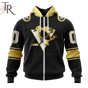 NHL Pittsburgh Penguins Special Black And Gold Design Hoodie