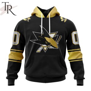 NHL San Jose Sharks Special Black And Gold Design Hoodie