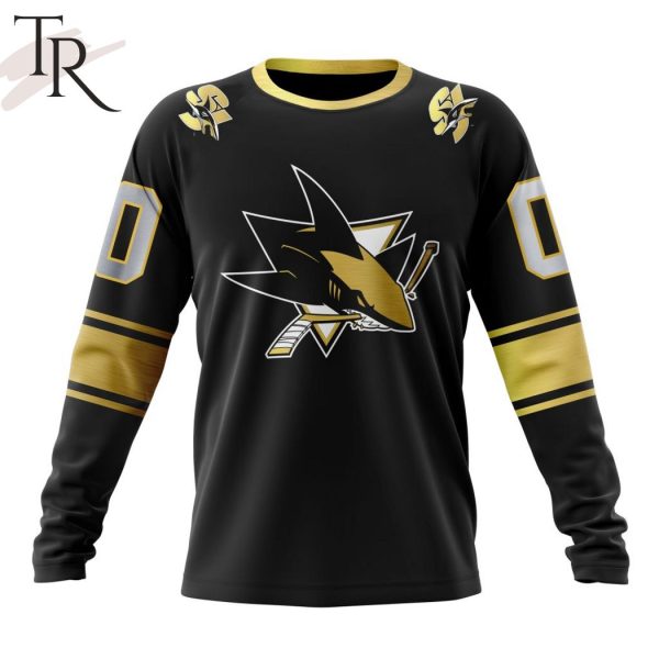 NHL San Jose Sharks Special Black And Gold Design Hoodie