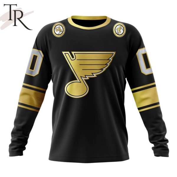 NHL St. Louis Blues Special Black And Gold Design Hoodie