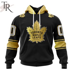 NHL Toronto Maple Leafs Special Black And Gold Design Hoodie