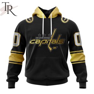 NHL Washington Capitals Special Black And Gold Design Hoodie