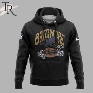 NFL Baltimore Ravens Special Design With Grateful Dead Hoodie, Longpants, Cap – Black