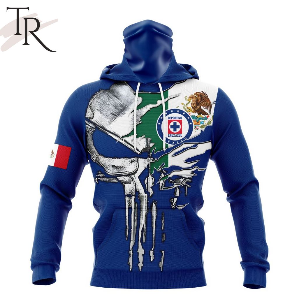 LIGA MX Cruz Azul Special Skull Design Concept Kits Hoodie